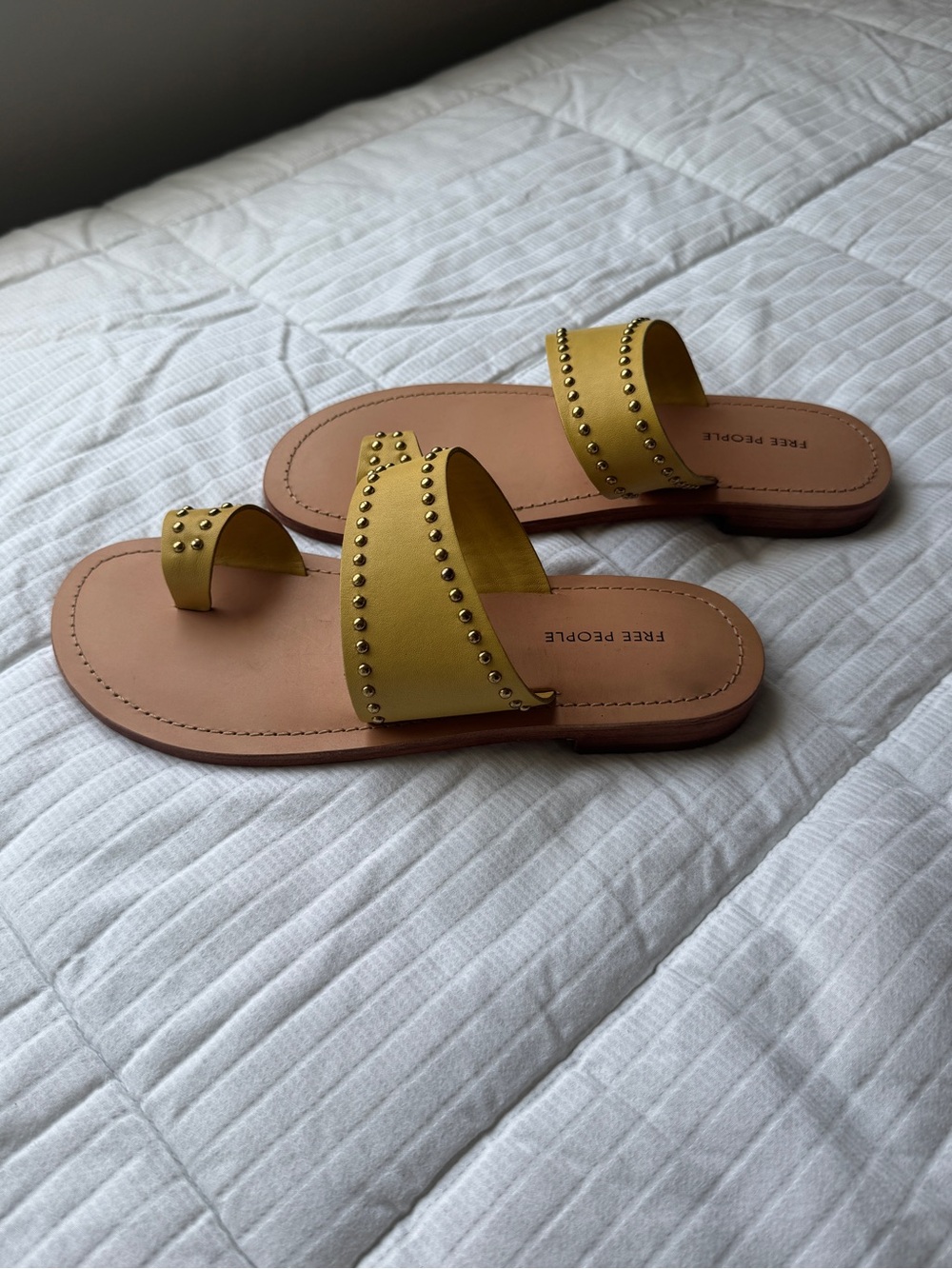 Free People Amelie yellow leather sandals, size 7 - Picture 5 of 11